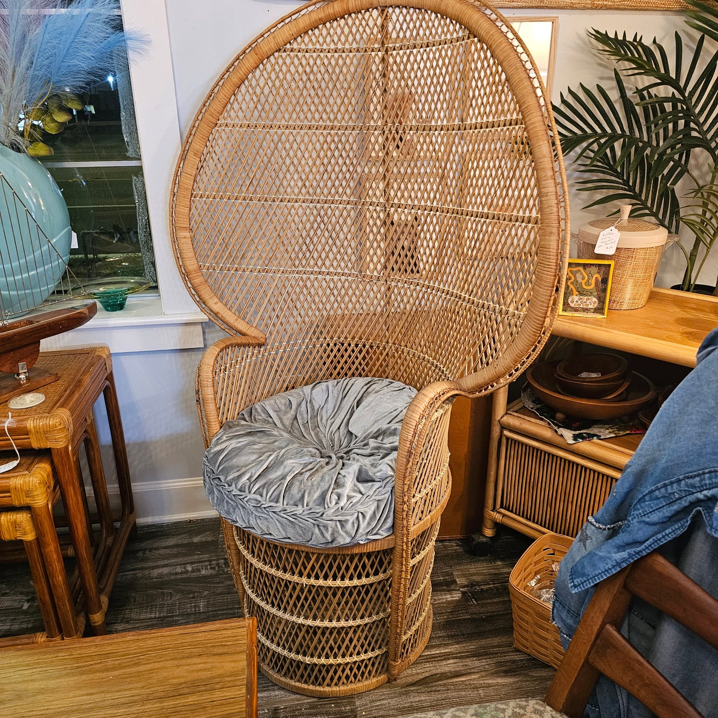 Vintage Wicker Peacock Chair