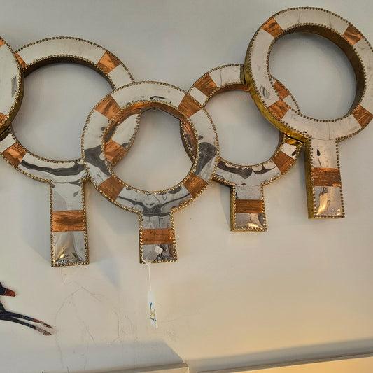 Don Freedman Signed Mixed Metal Brutalist Wall Sculpture