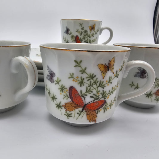 Vintage Snack Set Butterflies Shafgord