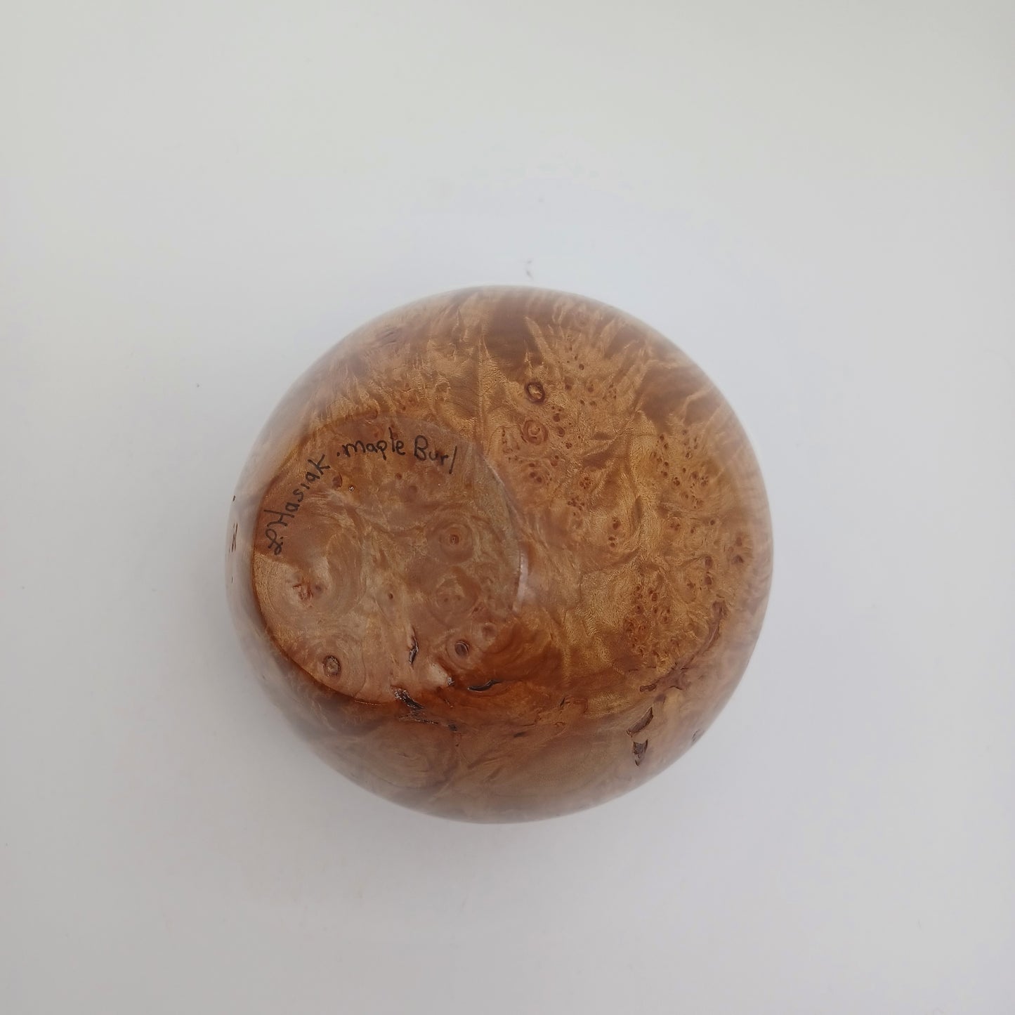 Live Edge Wood Hand Carved Signed Urn Bowl