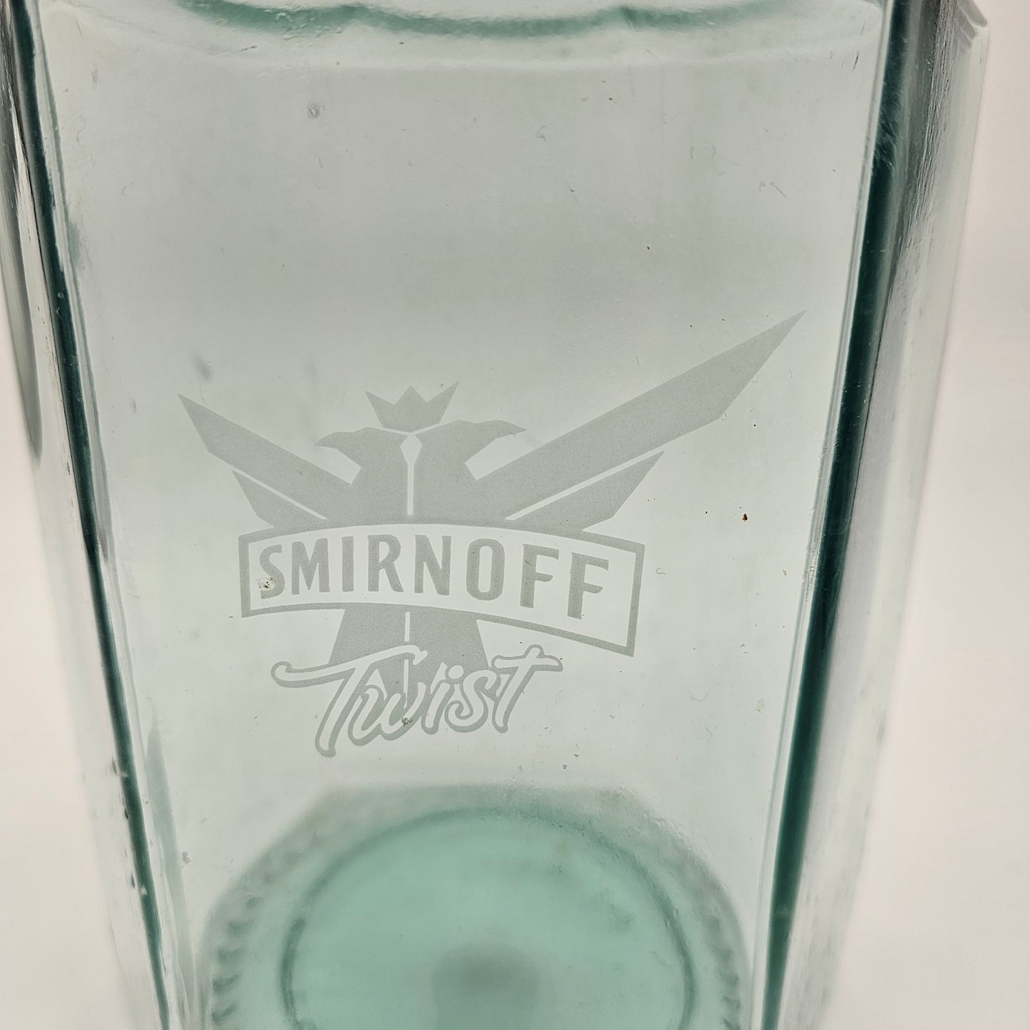 Pierre Smirnoff Vodka Infusion Green Glass Decanter Dispenser Jar