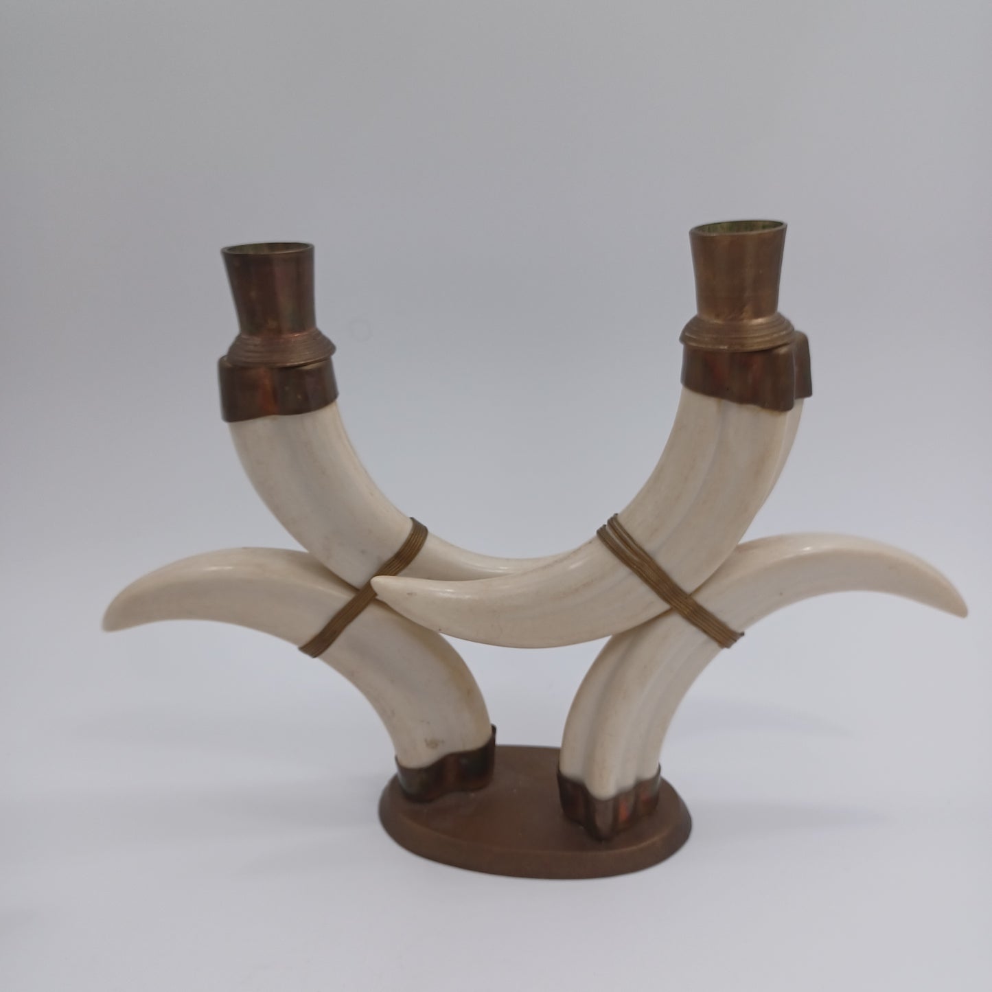 Vintage Faux Tusk Candelabras Candle holders
