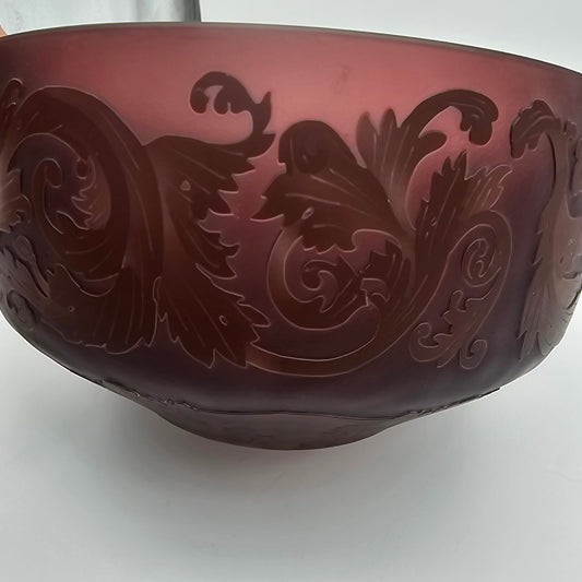 Vintage amethyst Bombay art nouveau scrolled Bowl