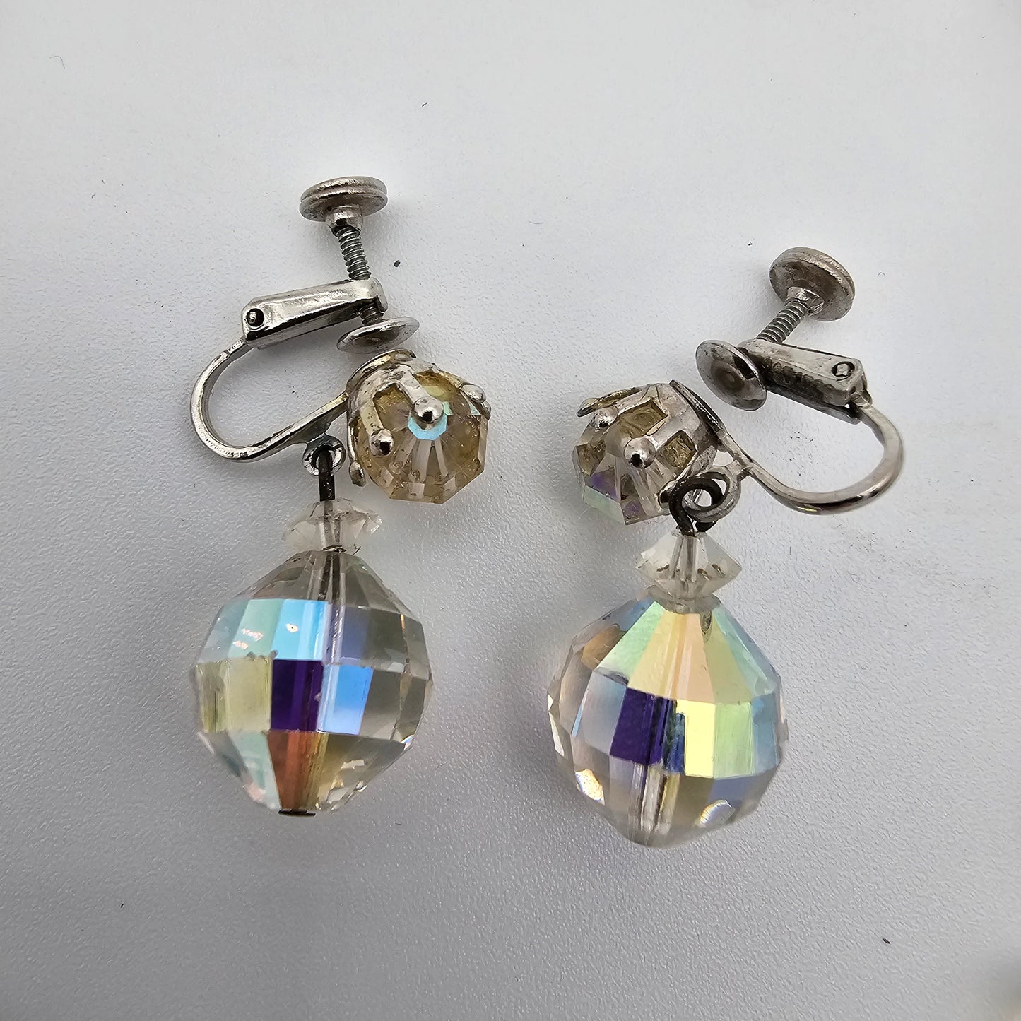 Vintage Aurora Borealis earrings & Necklace