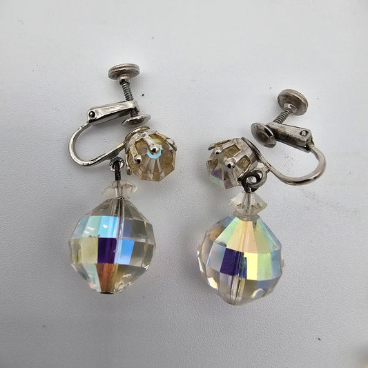Vintage Aurora Borealis earrings & Necklace