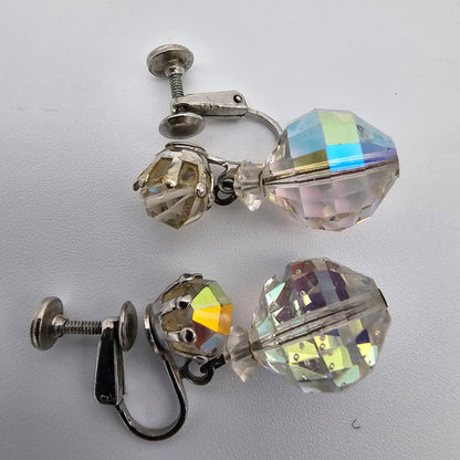 Vintage Aurora Borealis earrings & Necklace