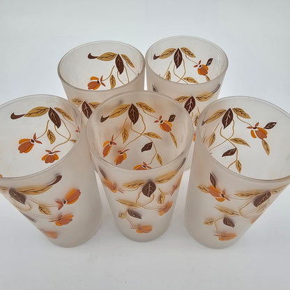 Vintage Libbey High Ball Autumn Glasses 5
