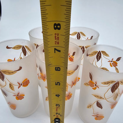 Vintage Libbey High Ball Autumn Glasses 5