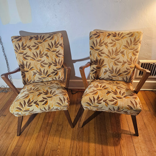 Pair Mid Century Modern Arm Chairs