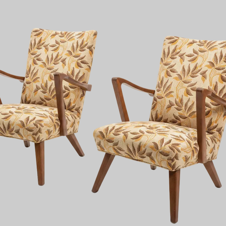 Pair Mid Century Modern Arm Chairs