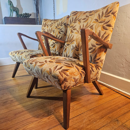 Pair Mid Century Modern Arm Chairs