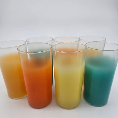Blendo Frosted Barware Mid-century Tom Collins Glasses (7)