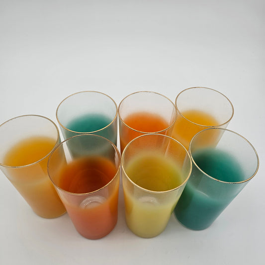 Blendo Frosted Barware Mid-century Tom Collins Glasses (7)