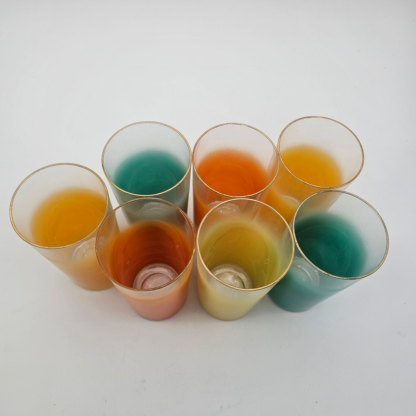Blendo Frosted Barware Mid-century Tom Collins Glasses (7)