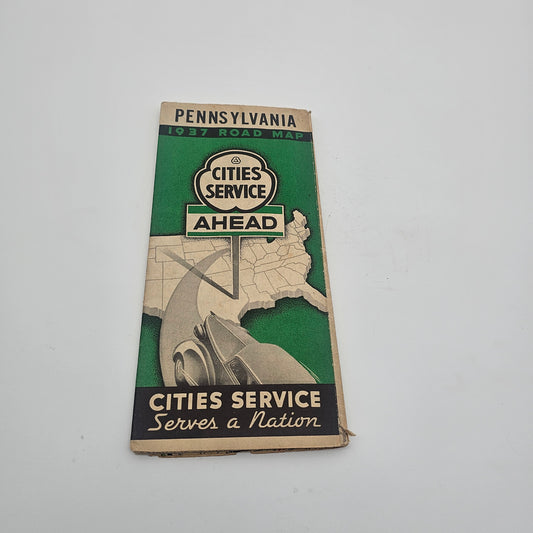 Vintage Map State Pennsylvania