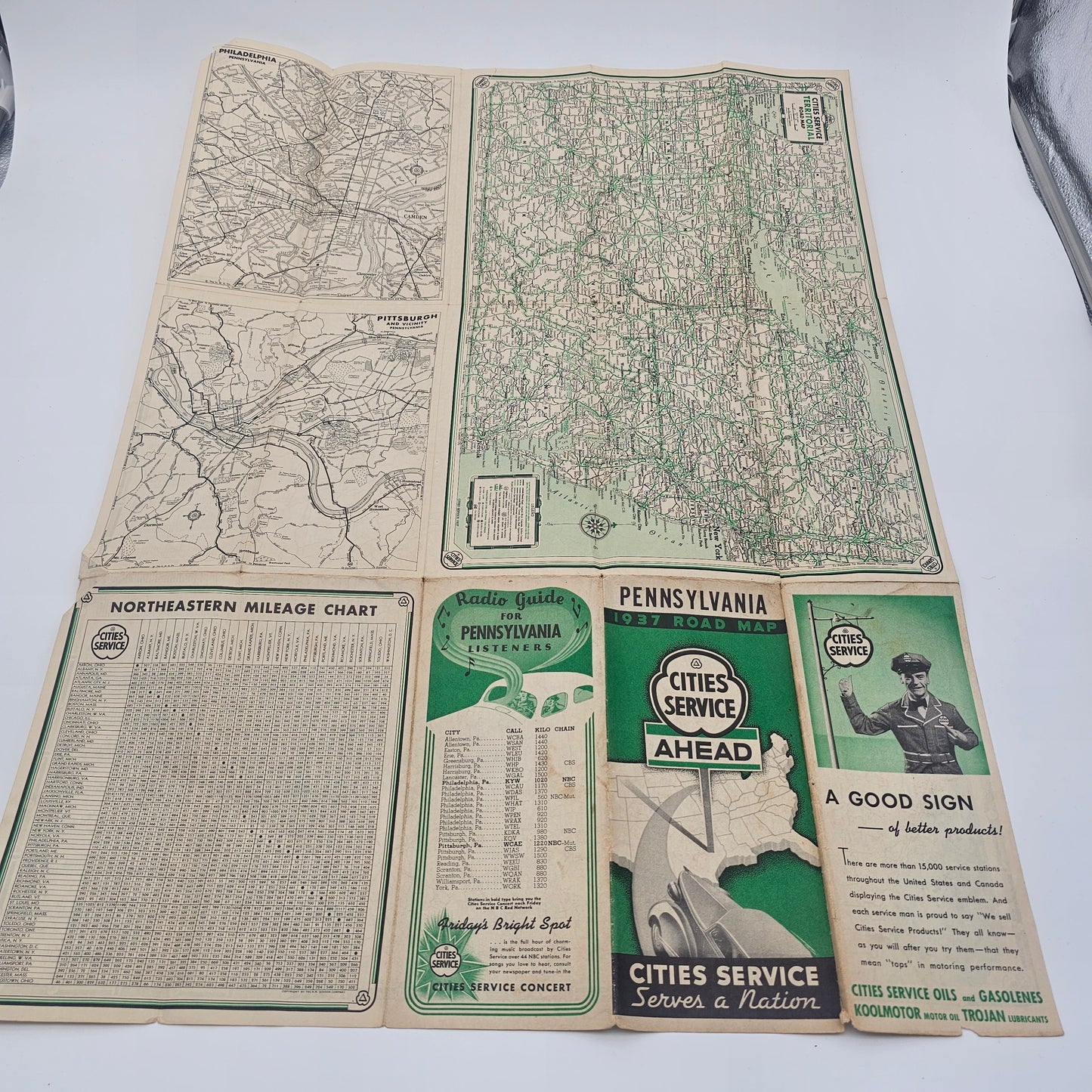 Vintage Map State Pennsylvania