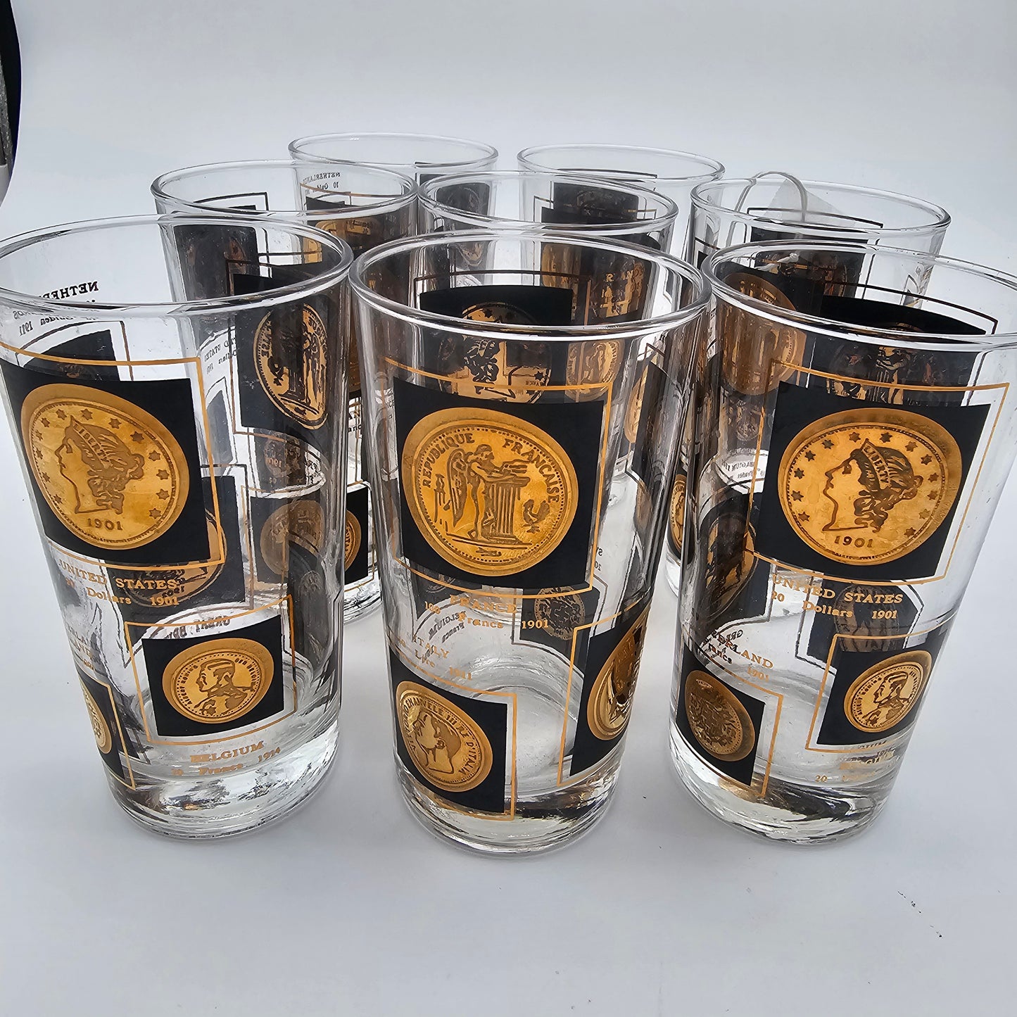 Mid Century Barware Highball Glasses