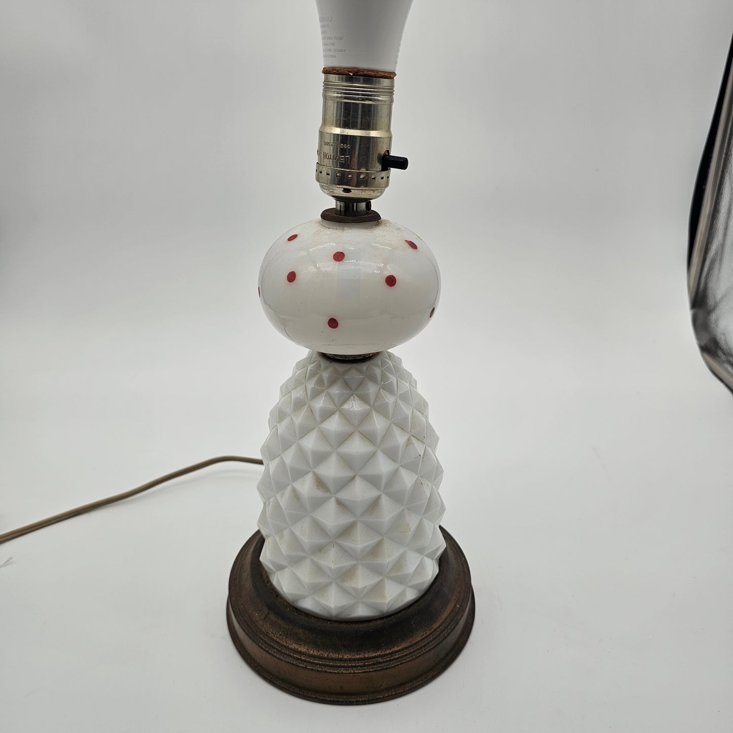 Milk Glass Vintage Lamp