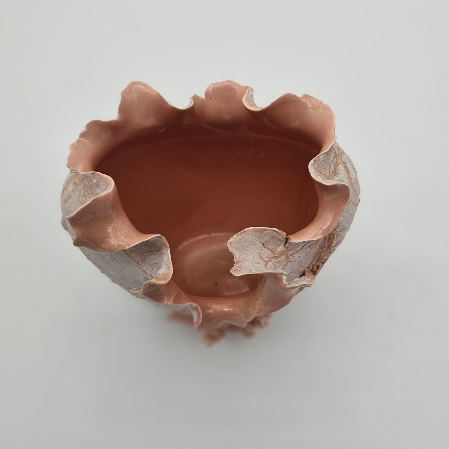 Hand Made Pink Ruffle Sculpture
