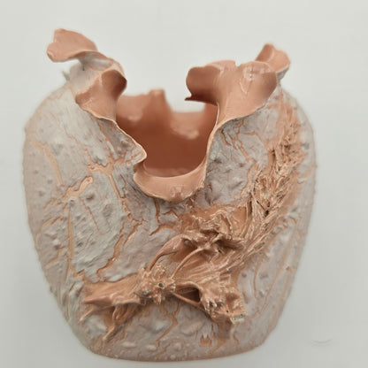 Hand Made Pink Ruffle Sculpture