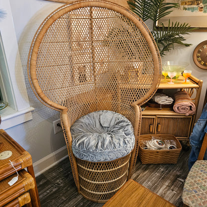 Vintage Wicker Peacock Chair