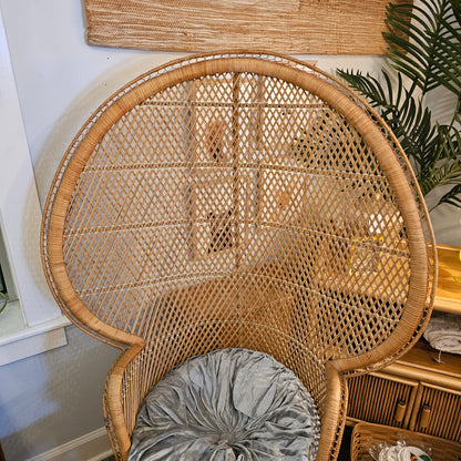 Vintage Wicker Peacock Chair