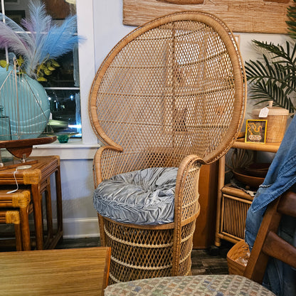 Vintage Wicker Peacock Chair