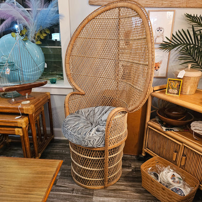 Vintage Wicker Peacock Chair