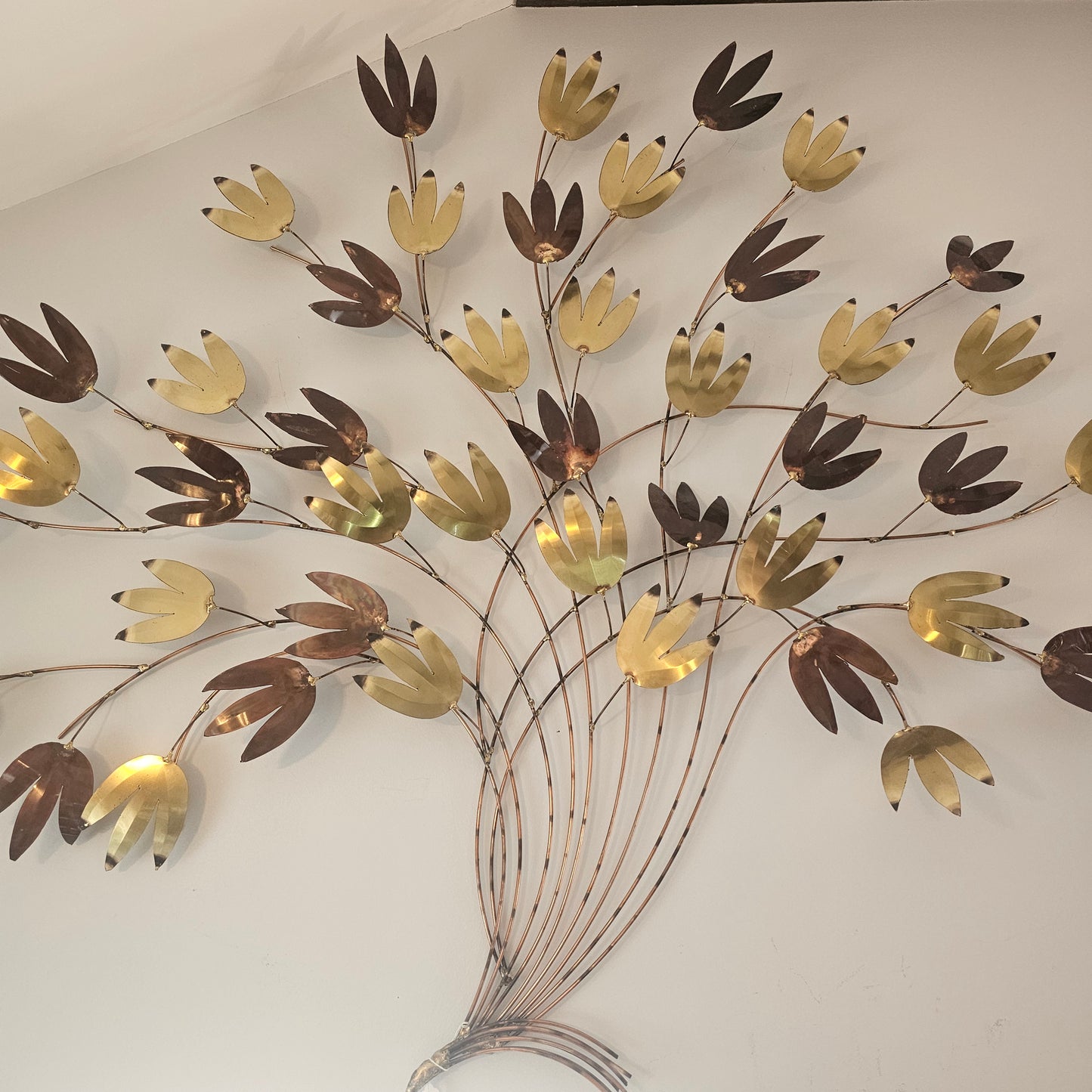 Mid Century Modern Mixed Metal Sculpture Art C Jere