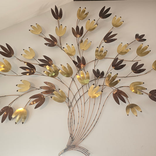 Mid Century Modern Mixed Metal Sculpture Art C Jere