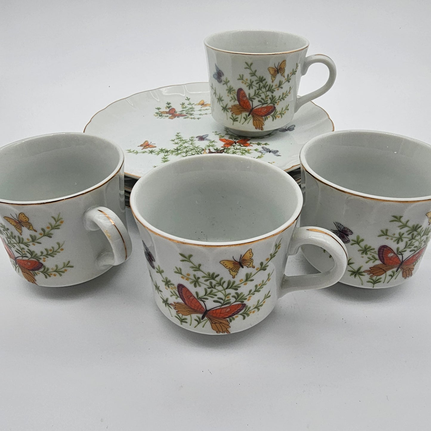Vintage Snack Set Butterflies Shafgord