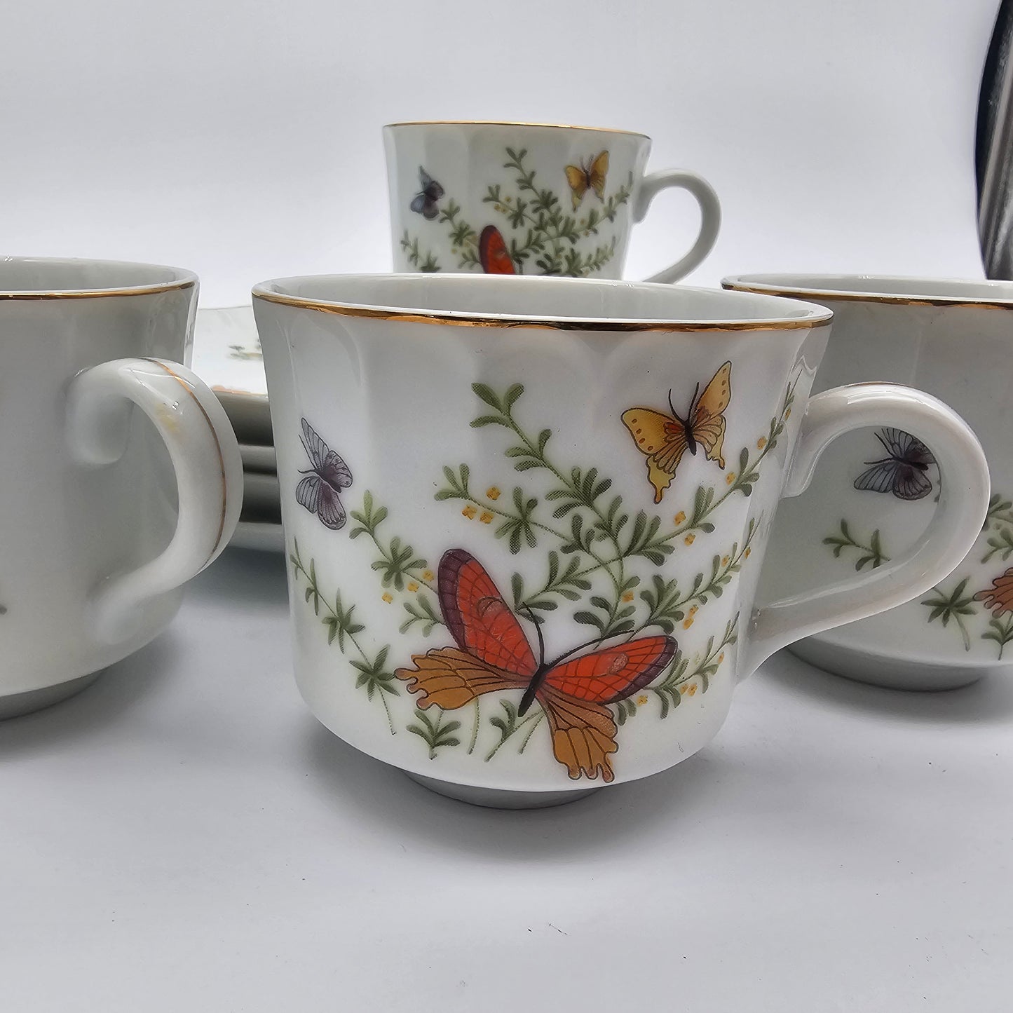 Vintage Snack Set Butterflies Shafgord