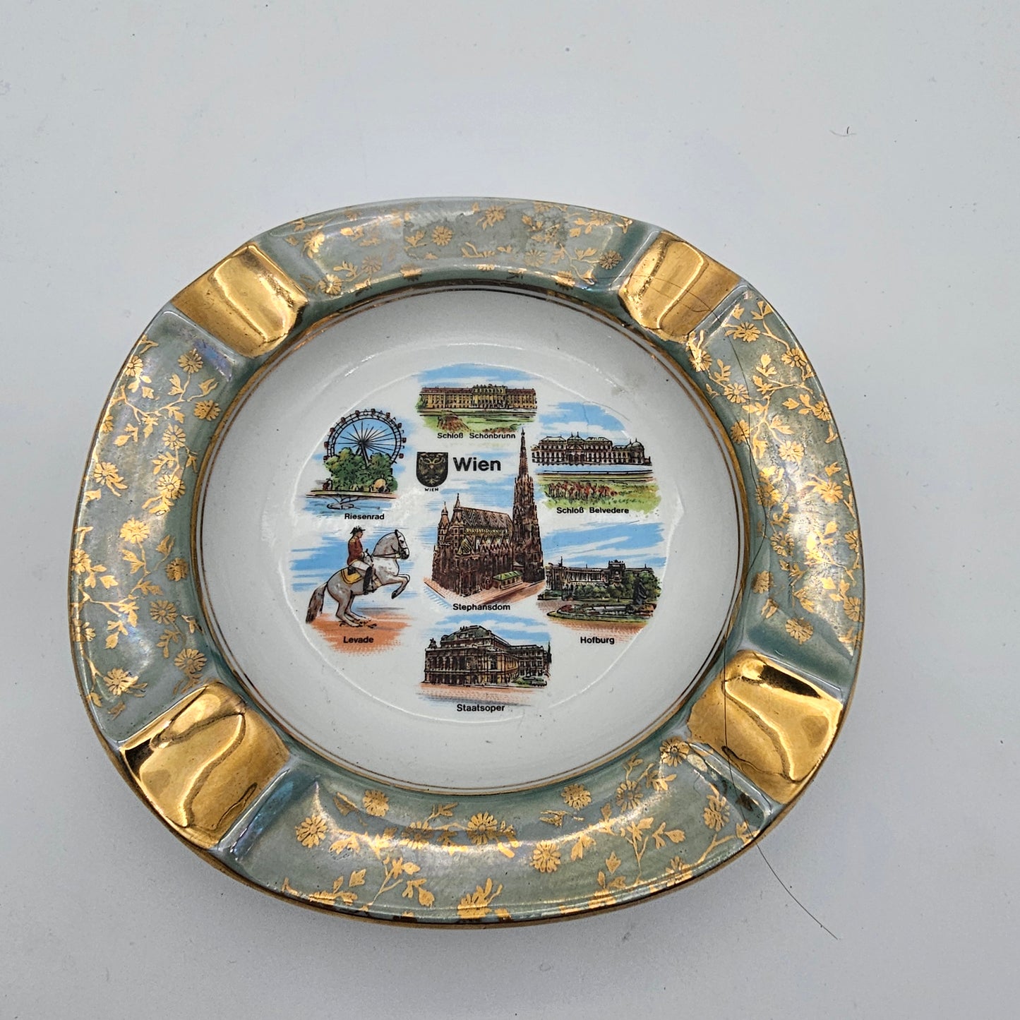 Vintage Souvenir Ashtray Vienna Austria