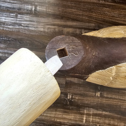 Vintage Wood Carved Swan