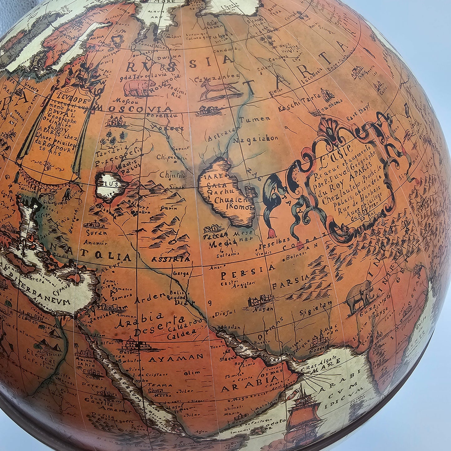 Italian Table Bar Globe from Zoffoli