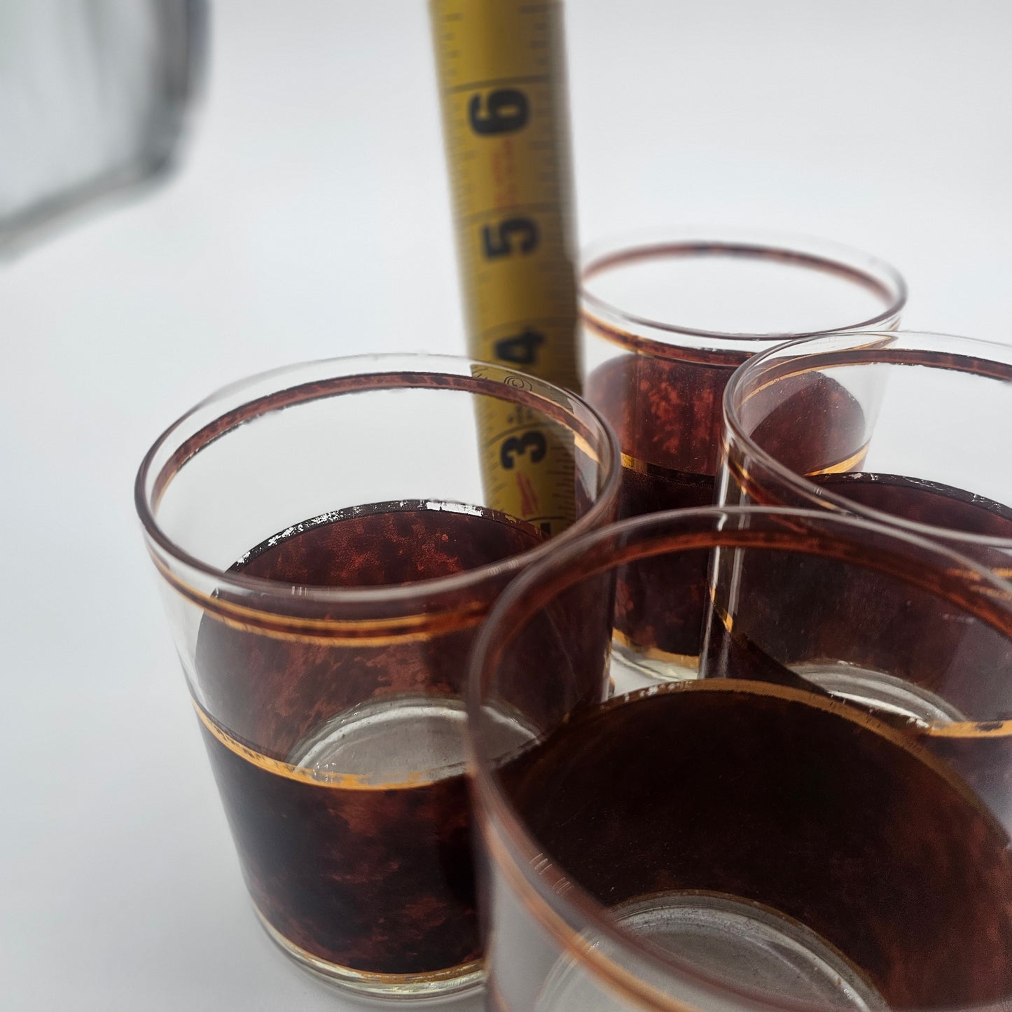 Vintage Culver "Tortoise" Barware Glasses