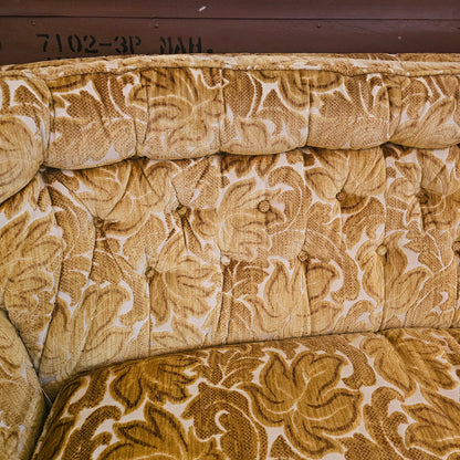 Vintage Hollywood Regency Velvet Loveseat