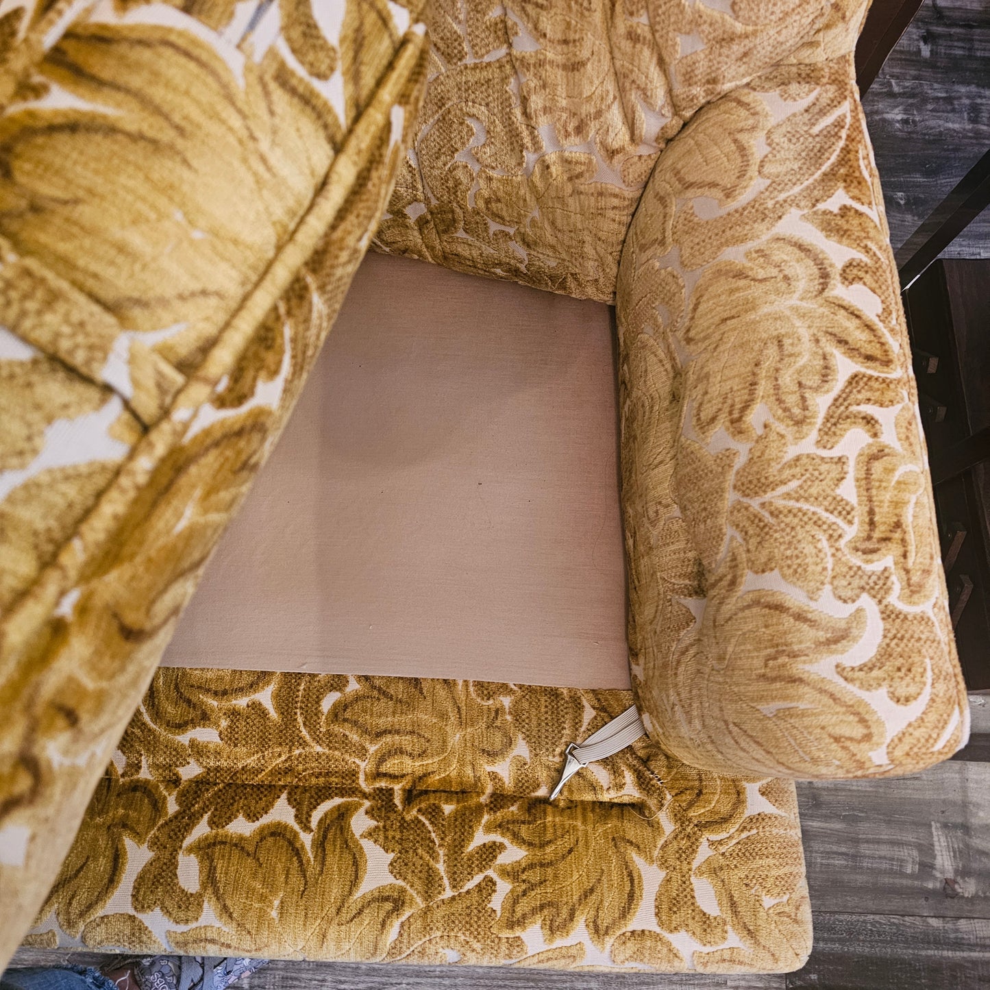 Vintage Hollywood Regency Velvet Loveseat