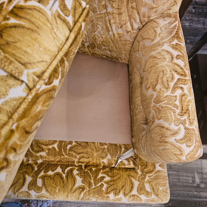 Vintage Hollywood Regency Velvet Loveseat