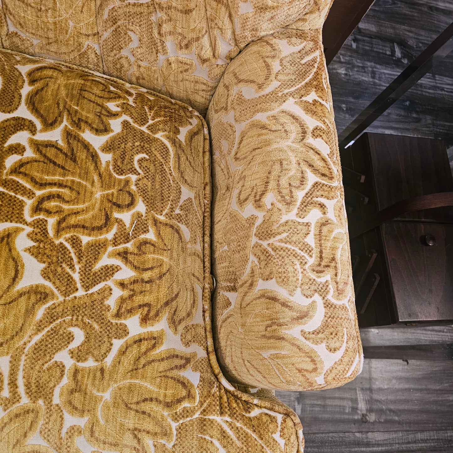 Vintage Hollywood Regency Velvet Loveseat