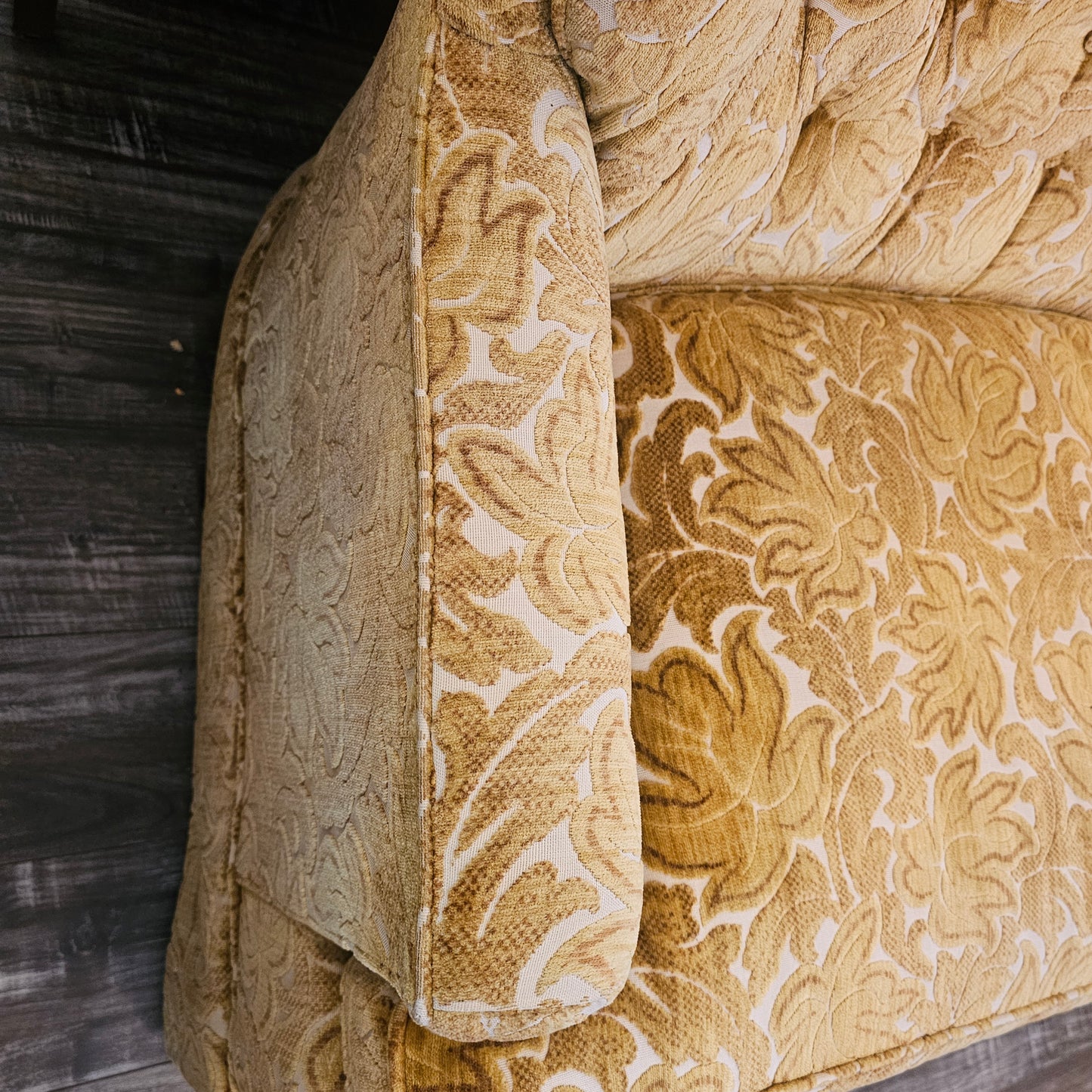 Vintage Hollywood Regency Velvet Loveseat