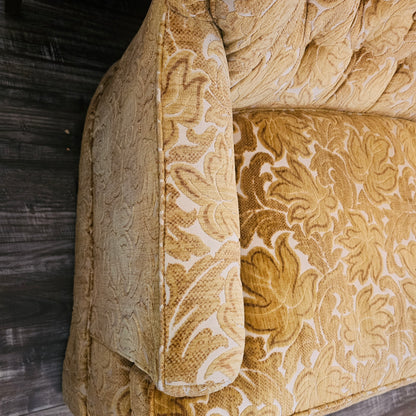 Vintage Hollywood Regency Velvet Loveseat