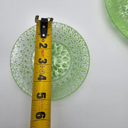 Vintage Glass Fusion Plates  Green