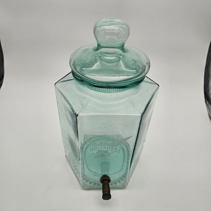 Pierre Smirnoff Vodka Infusion Green Glass Decanter Dispenser Jar