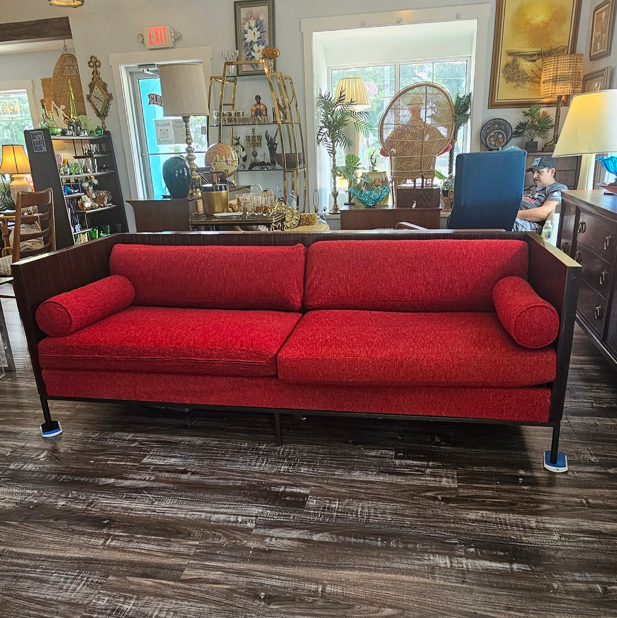 Bolier & Company by Decco Exotic Ebony Wood Sofa