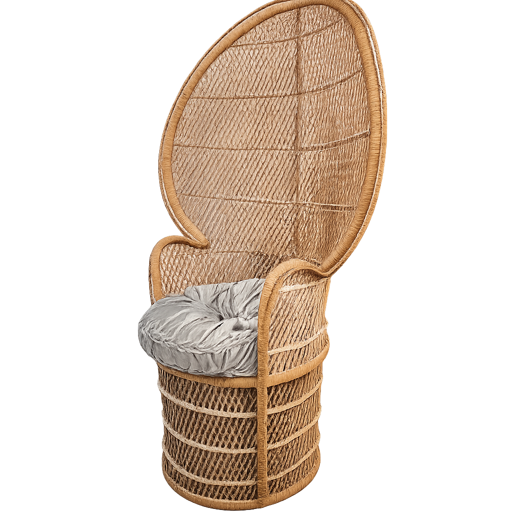 Vintage Wicker Peacock Chair