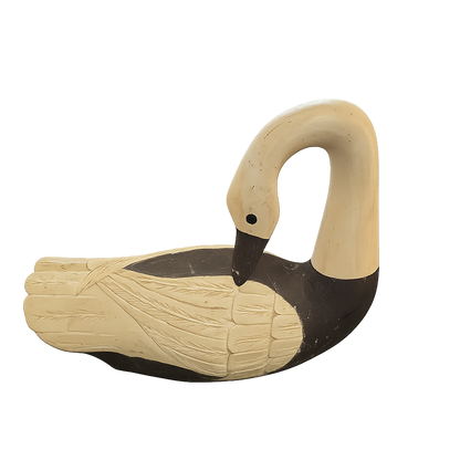Vintage Wood Carved Swan