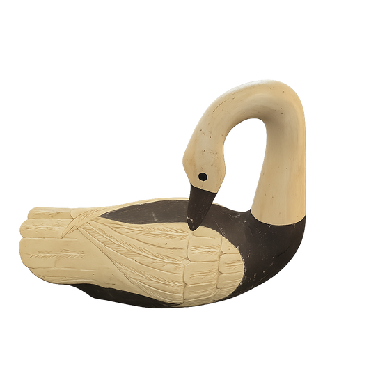 Vintage Wood Carved Swan