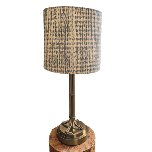 Vintage Brass Faux Bamboo Table Lamp