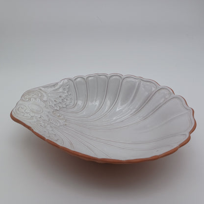 Loneoak & Co. Terracotta Glazed Clam Shell Bowl